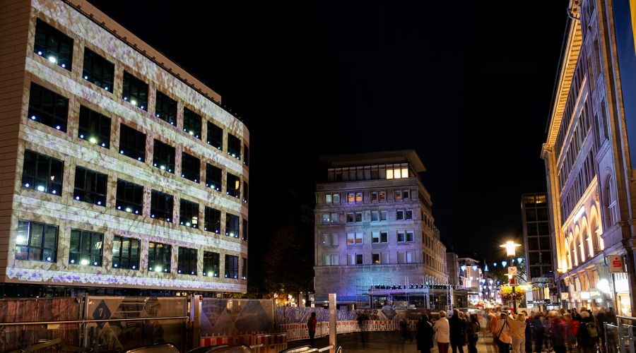 GLP unterstützt das Essen Light Festival 2023 mit wetterfesten Scheinwerfern
