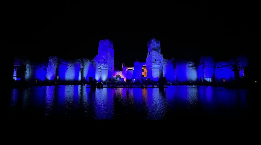 90 GLP impression X5 IP Maxx light the Baths of Caracalla at the General Assembly of the European Football Clubs in Rome